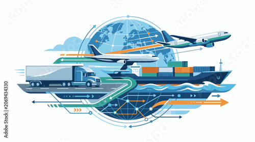 Global logistics and transportation network (1)