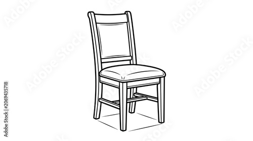 A simple wooden chair furniture piece.