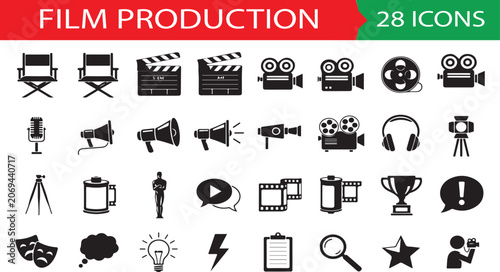 Konstfotografi Video icon set