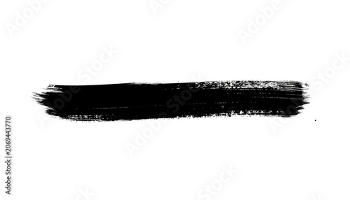 Abstract black ink brush stroke texture.