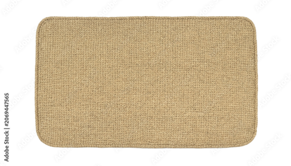 Fototapeta premium Natural woven texture kitchen mat rug perfect for home decor and interior design ideas transparent background