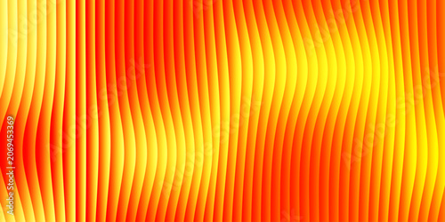 Fényképezés Futuristic fiery red and gold smooth texture featuring creative 3d curved wave s