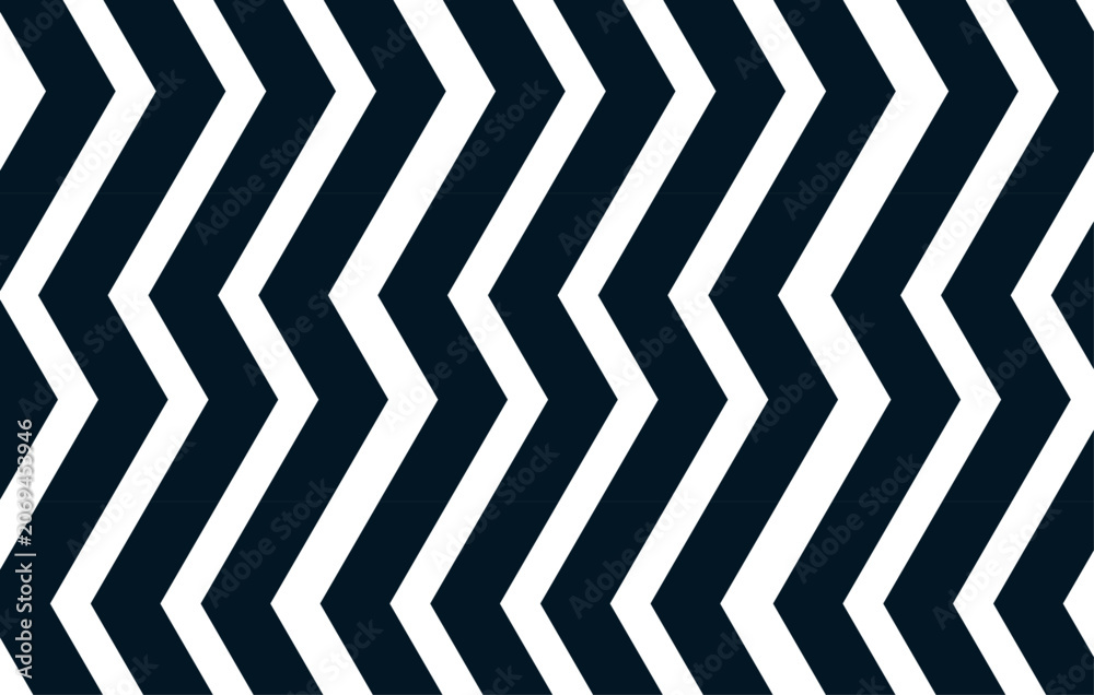 Fototapeta premium Navy Blue Zigzag Chevron Pattern Background Vector Geometric Design