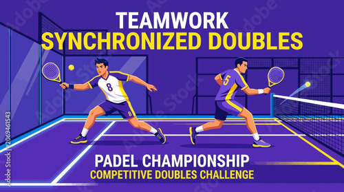 Teamwork Synchronized Doubles Padel Championship Competitive Doubles Challenge