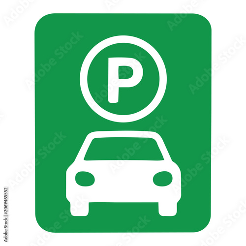 Universal Public Parking Sign Icon Design