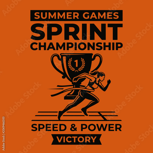 Summer Games Sprint Championship Victory Speed And Power Award Graphics