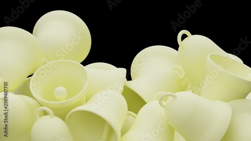 Yellow Bell Animation Curtain Transition Effect Transparent Background Alpha Channel