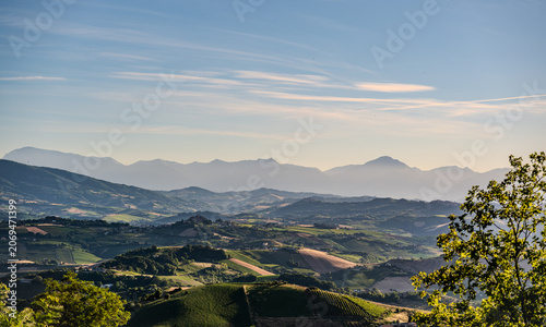 Marche. Spectacular landscape of the Marche hills.