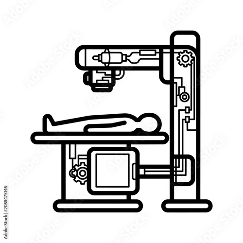 Hospital Medical X-Ray Machine Icon for Radiology