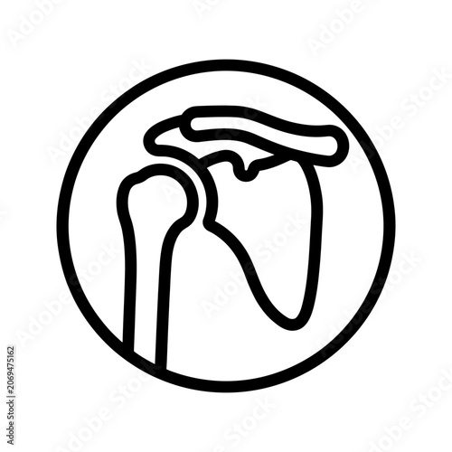 Shoulder Joint Orthopedic X-Ray Icon for Healthcare
