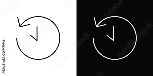 Tableau sur toile History icon line vector collection