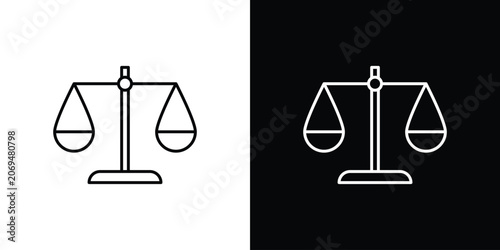 Fotografie Scale icon line vector collection