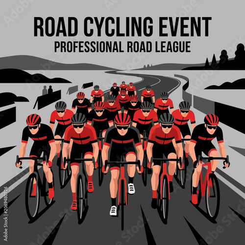 Professional Road Cycling Race Event And League Of Cyclists