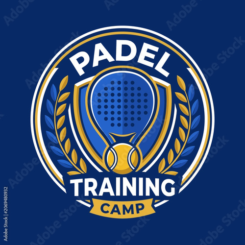 Professional Padel Training Camp Emblem Design