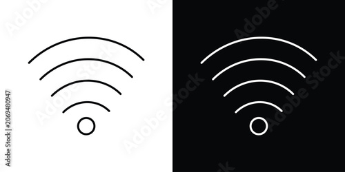Signals icon line vector collection