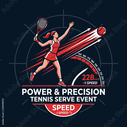 Professional Woman Tennis Player Serves With Power And Precision During A High Speed Match