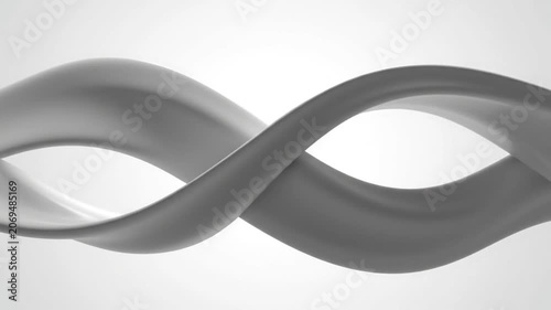 Abstract white liquid waves flowing on a clean light background