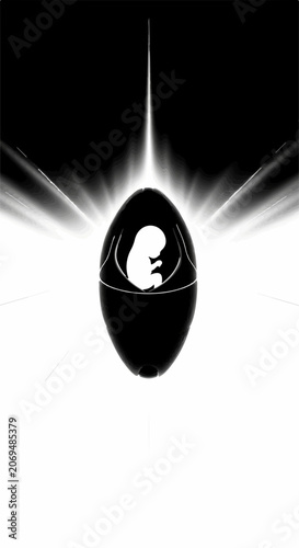 New life emerges from the darkness, symbolizing hope and a bright future.