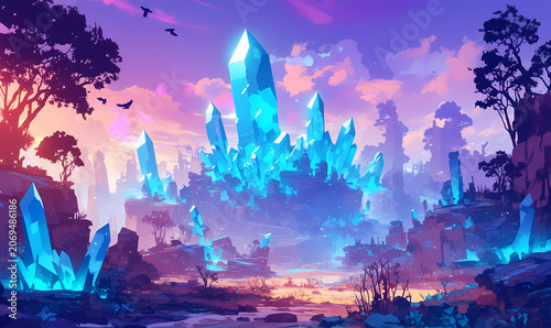 Enchanted Crystal Kingdom Sunset