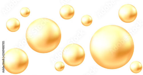 Gold metal sphere.