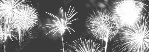 White Fireworks Bursts Overlay Collection on Dark Background