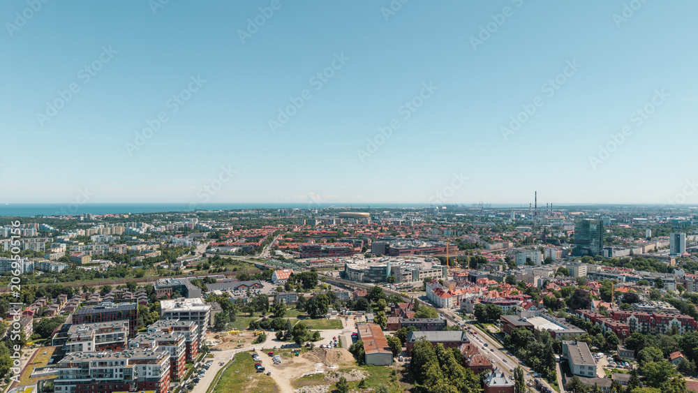 Obraz premium aerial view of Gdansk