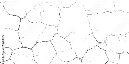 Tableau sur toile Black, white grunge dust crack, scratch concrete wall texture pattern background