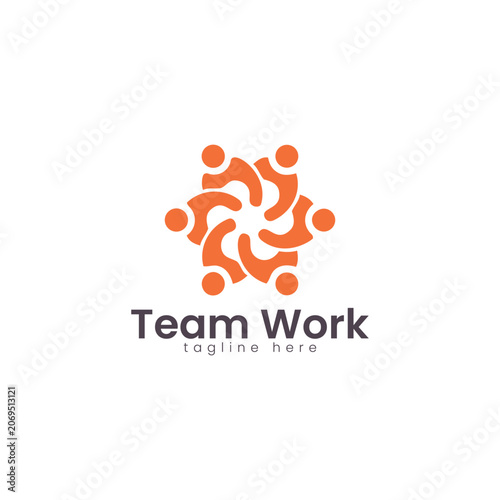 Abstract Team Work Logo Template