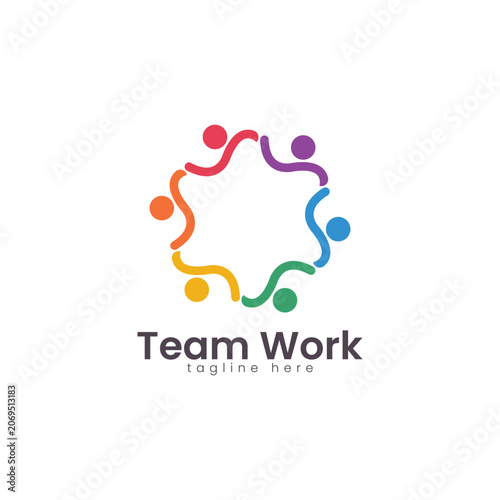 Abstract Team Work Logo Template