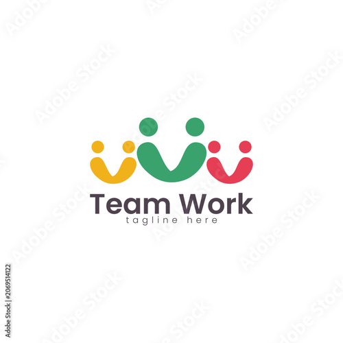 Abstract Team Work Logo Template