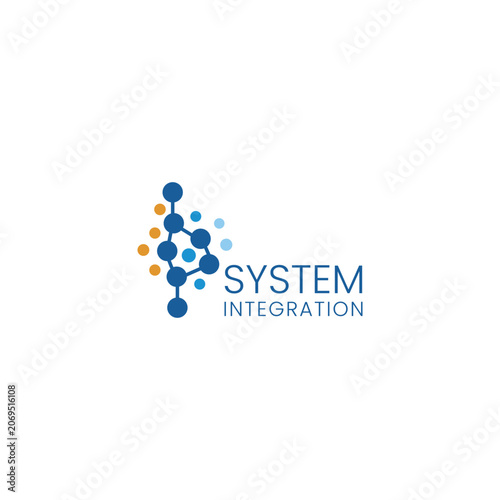 Abstract Tech Link System Integration Logo Template