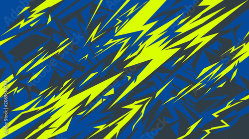 Dynamic Geometric Abstract Background with Sharp Neon Lines and Dark Shapes