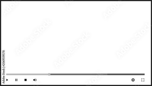 Foto Transparent Video Player Interface Vector PNG Overlay