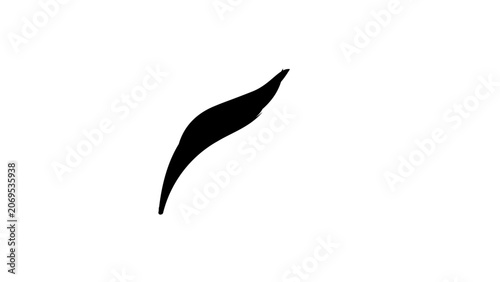 Vector illustration of a single green leaf line icon depicting a simple oval leaf with radiating veins in clean flat minimalist line art, a versatile nature symbol suitable for eco, health and design 