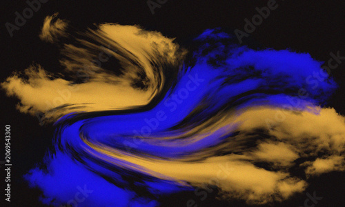 Neon Green Fluid Motion Art