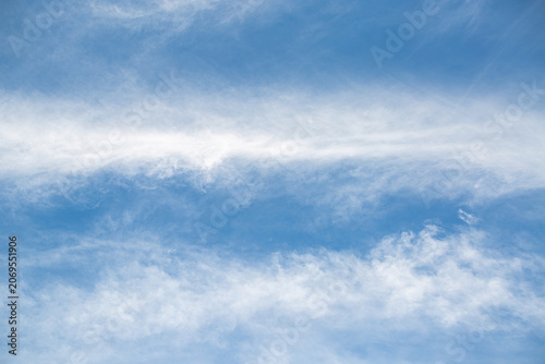 Blue Sky Background with Wispy Cirrus Clouds