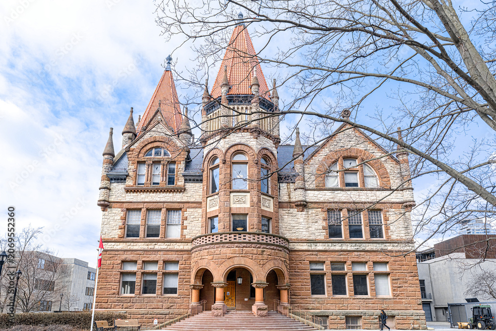 Fototapeta premium Colonial Victoria College. Ancient architecture in Toronto, Canada
