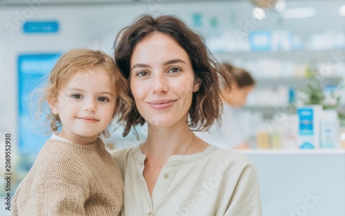 Mom and Child in Bright Space