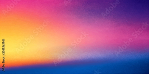 Obraz na plátně vibrant gradient background transitions smoothly through warm yellow, soft pink, and deep purple hues, creating a visually appealing and modern aesthetic with a hint of a subtle horizon line