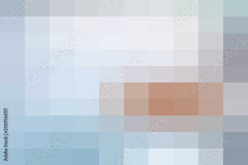 Quadro su tela A pixelated image with a predominantly blue and white color scheme and a central