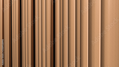 Warm Wooden Column Texture Abstract Background 3d render.