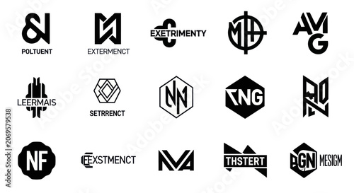 Collection of Modern Abstract Logos and Monograms