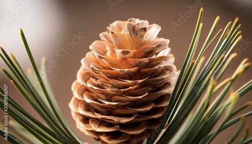 Pine Cone Closeup Partly Opened