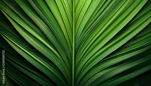 Abstract Background From Green Palm Leaf Textured