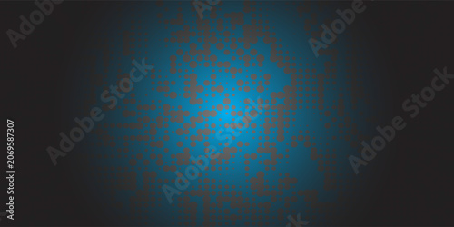 Fotografie A dark abstract background featuring a vibrant blue glow at the center