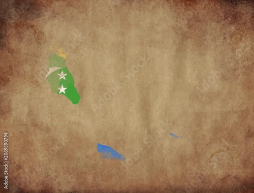Comoros map with the flag inside animation paper video 4K