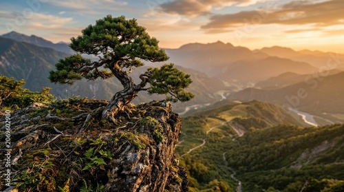 sunset in the mountains