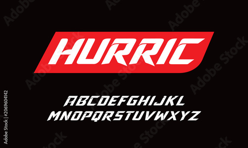Hurric Font Typographic Alphabet