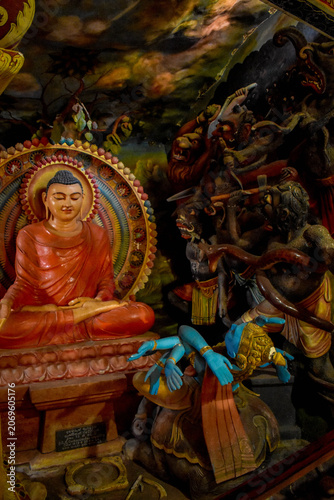 Buddhist Arts and Statues at Dimbulagala Raja Maha Viharaya (Dimbulagala Aranya Senasanaya, Dimbulagala Forest Monastery), Dimbulagala, Polonnaruwa, Sri Lanka.