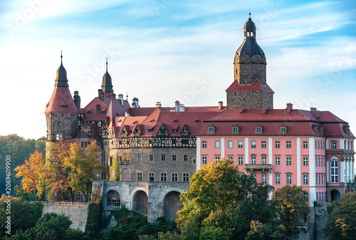 Old castle on the hill in Poland